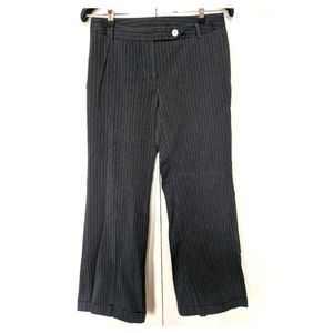 Stretchy Black Striped Pants - Professional Slacks